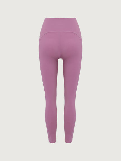 Pembe Yüksek Bel Hızlı Kuruyan Leggings