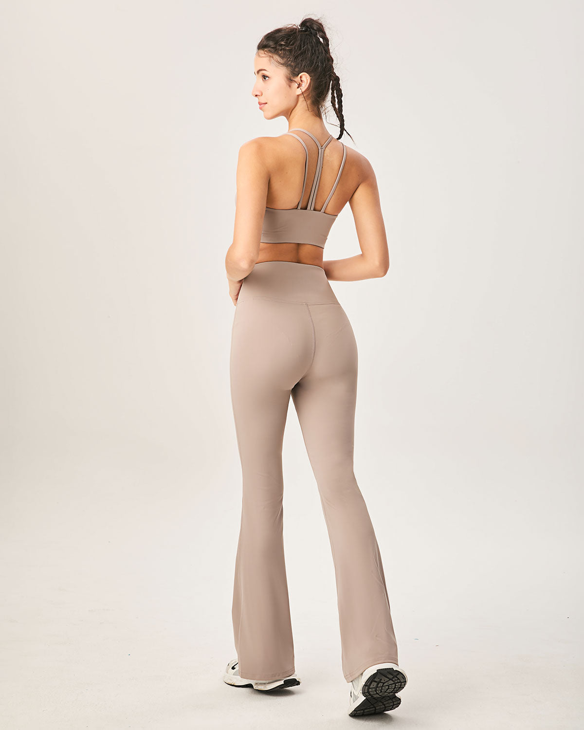 Haki Yüksek Bel Sleek Leggings
