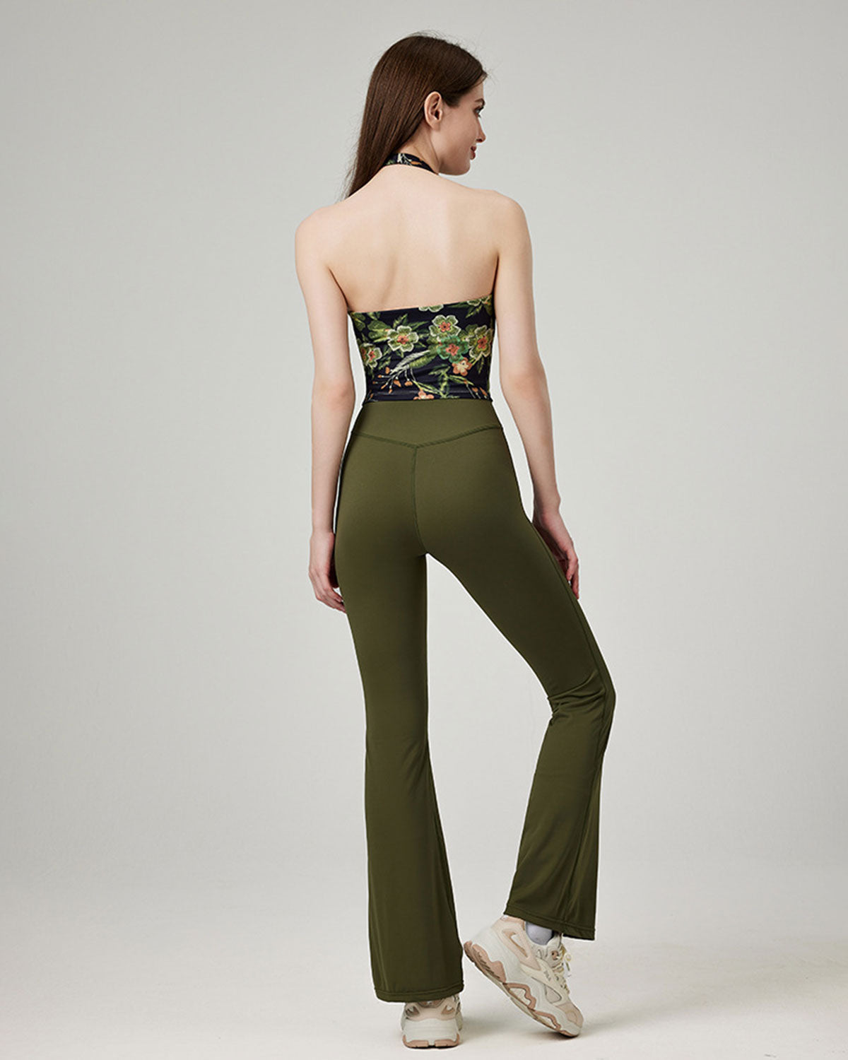 Yeşil Normal Bel Sleek Leggings