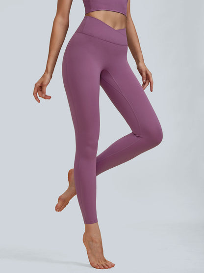 Mor Yüksek Bel Leggings