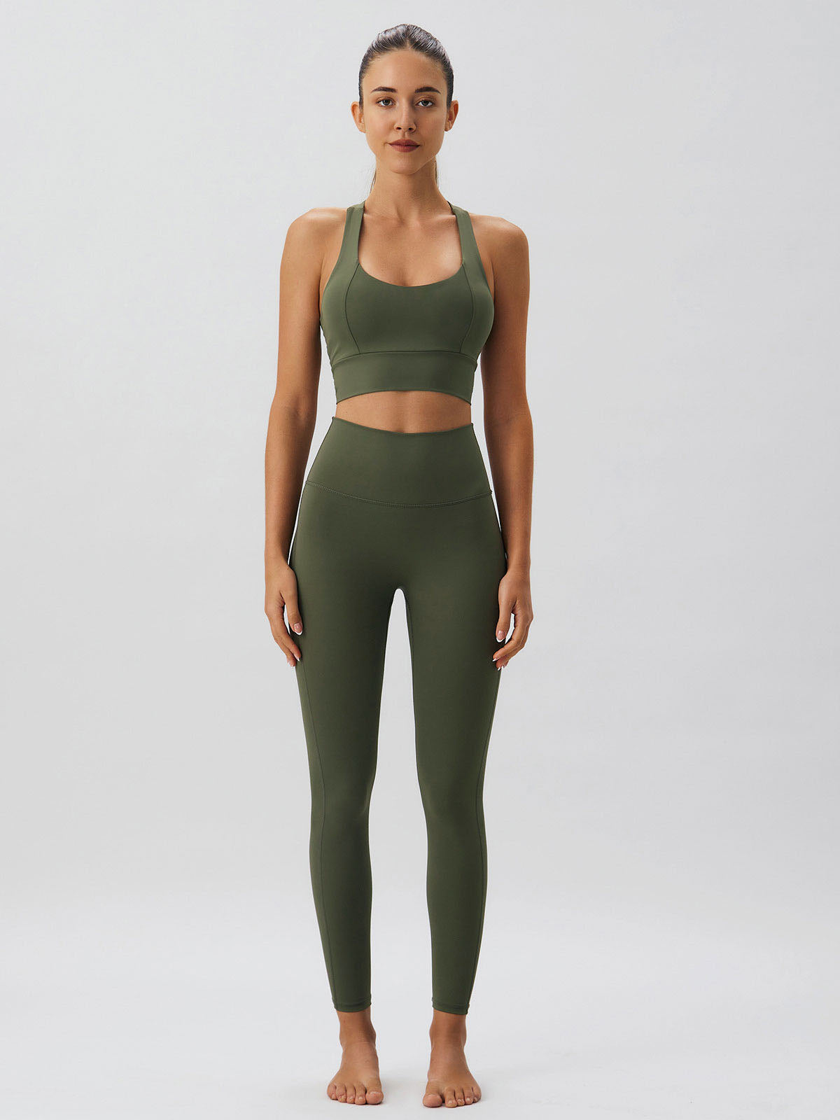 Yeşil Yüksek Esnek Leggings