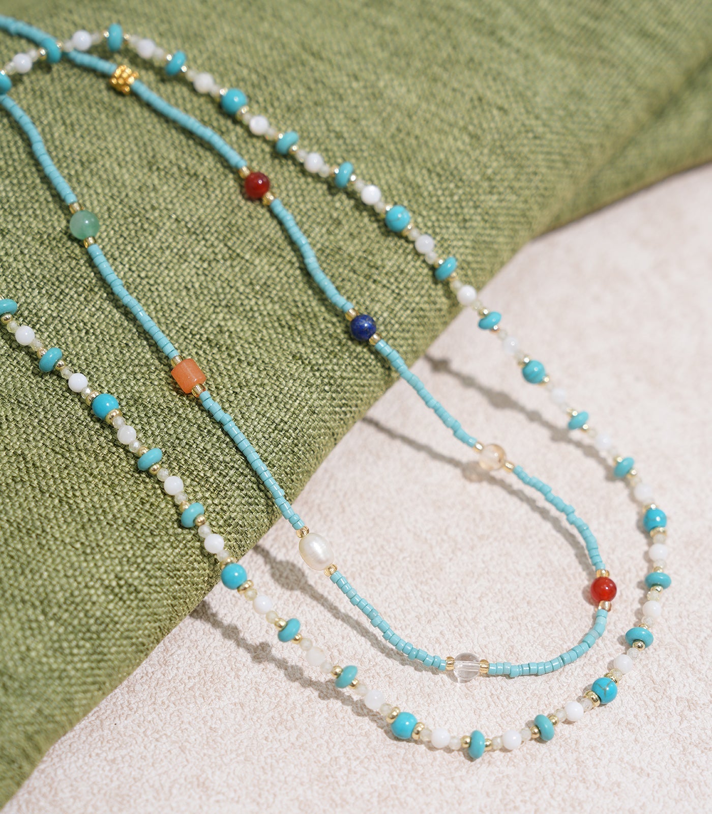 Mavi Beaded Clavicle Kolye