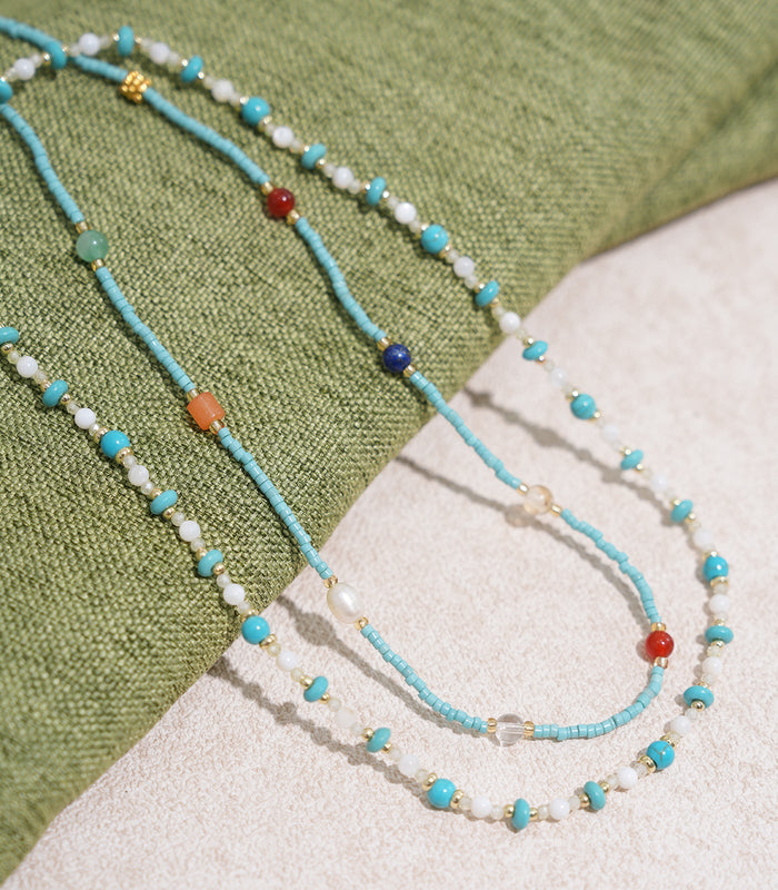 Mavi Beaded Clavicle Kolye