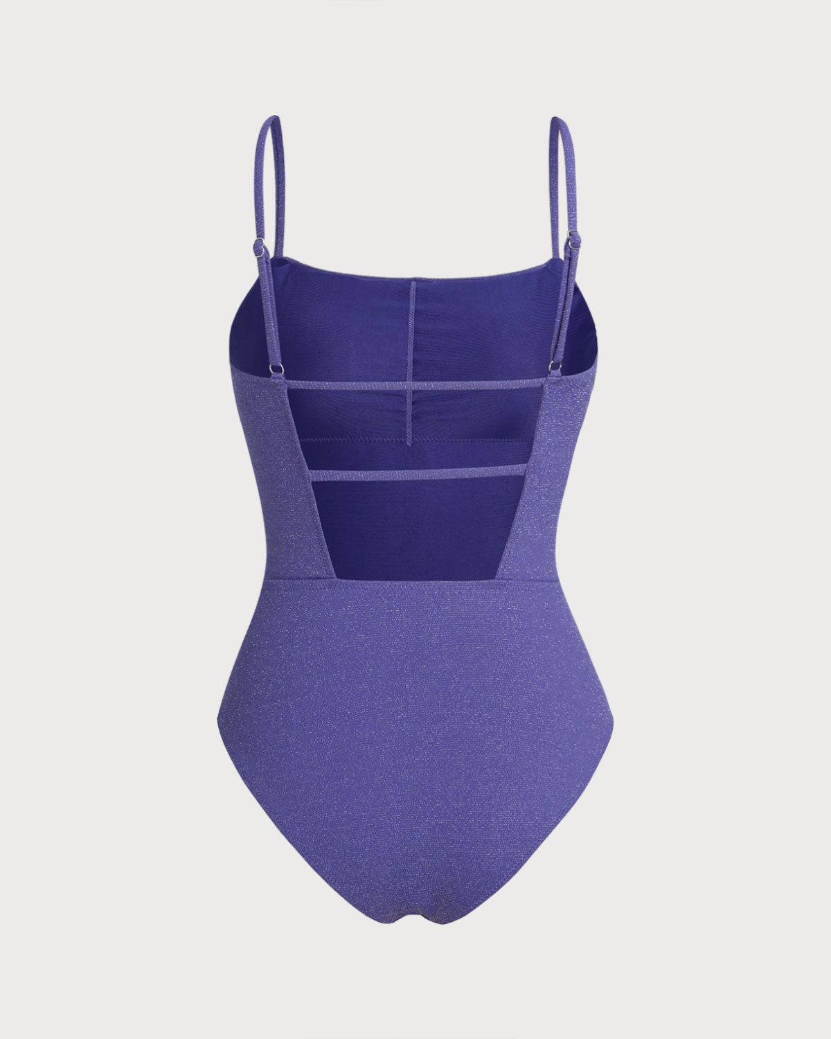 Mor Çapraz Yüksek Esnek Tek Parça Mayo Swimwear