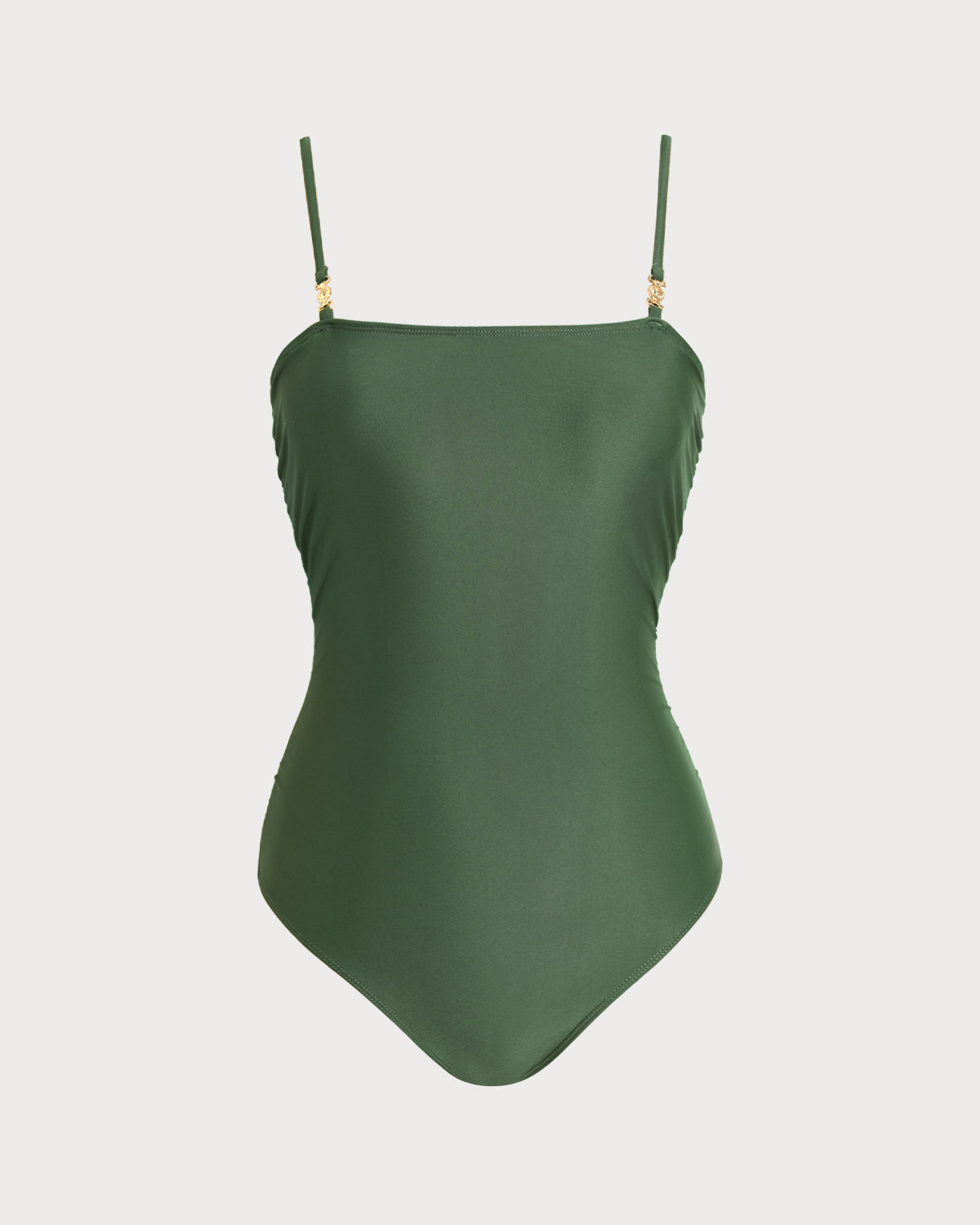 Yeşil Yüksek Esnek Tek Parça Mayo Swimwear
