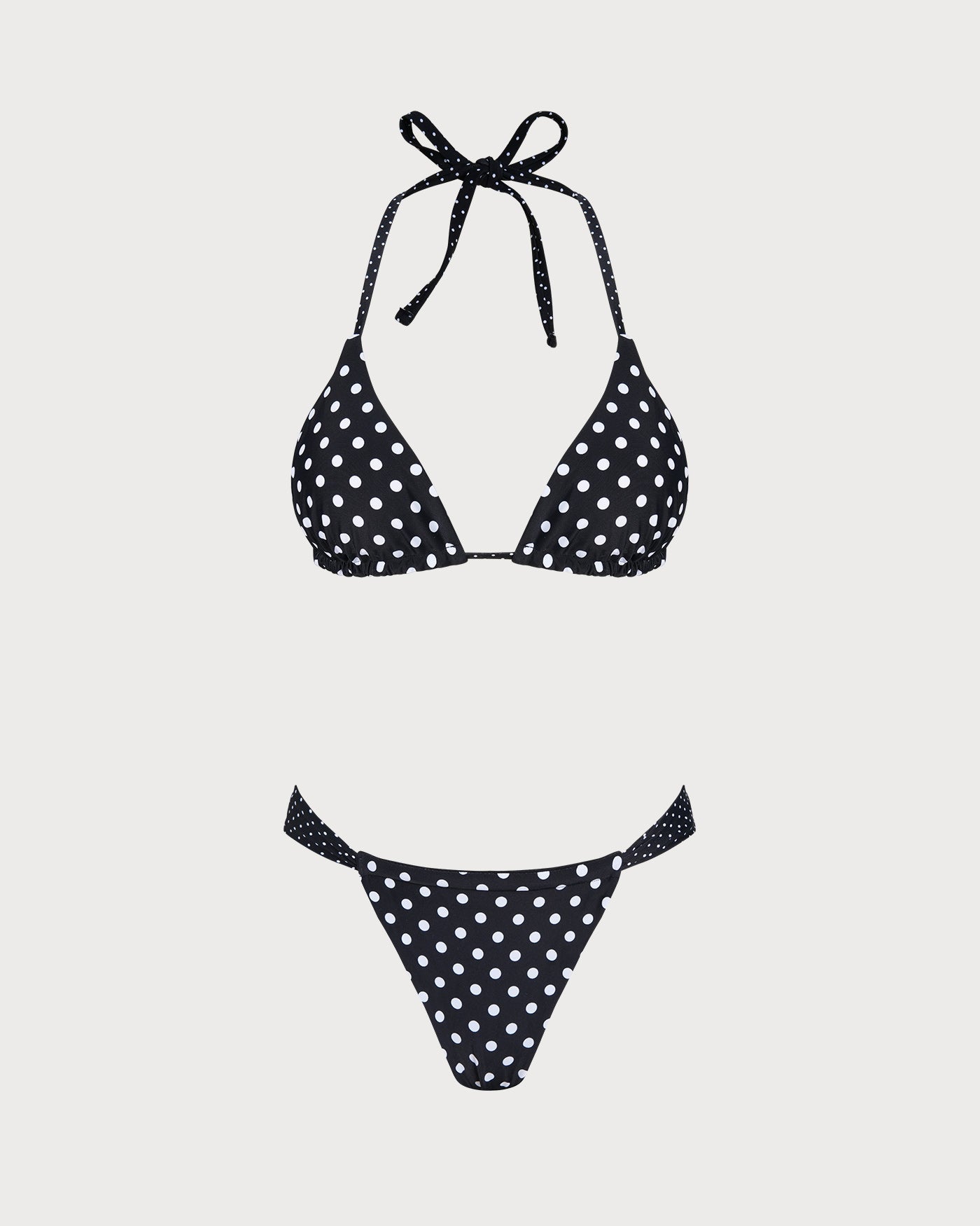 Siyah Puantiyeli Çift Taraflı Bikini Takımı