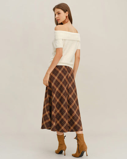 Bej Off The Shoulder Triko Tişört