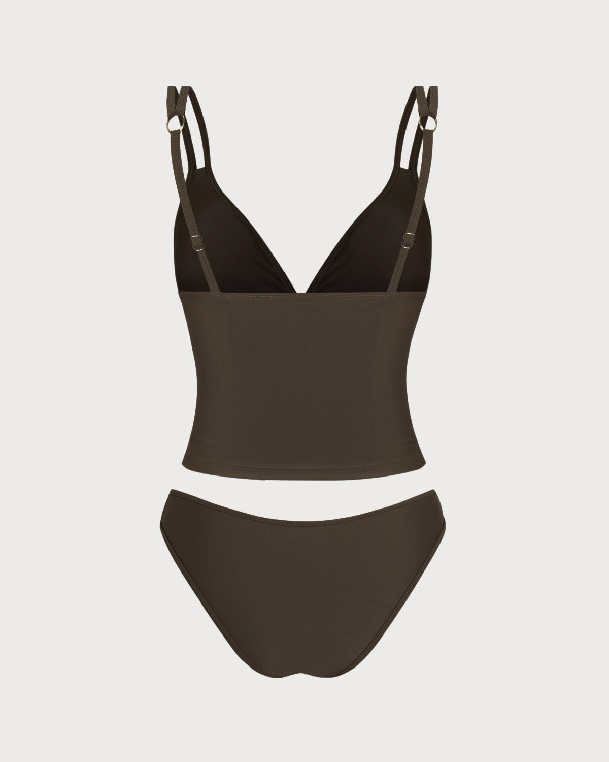 Kahve Yüksek Esnek Tankini Set