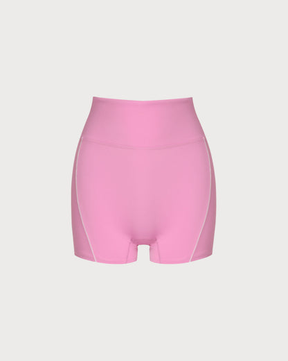Pembe Yüksek Esnek Yoga Pantolon