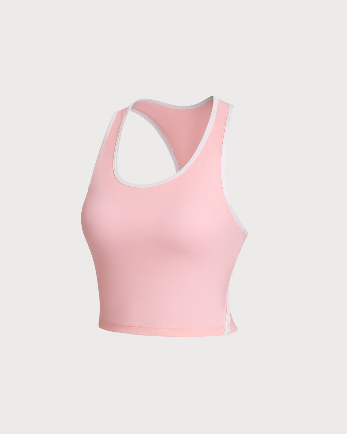 Pembe U Yaka Yoga Atlet - Hafif Destekli