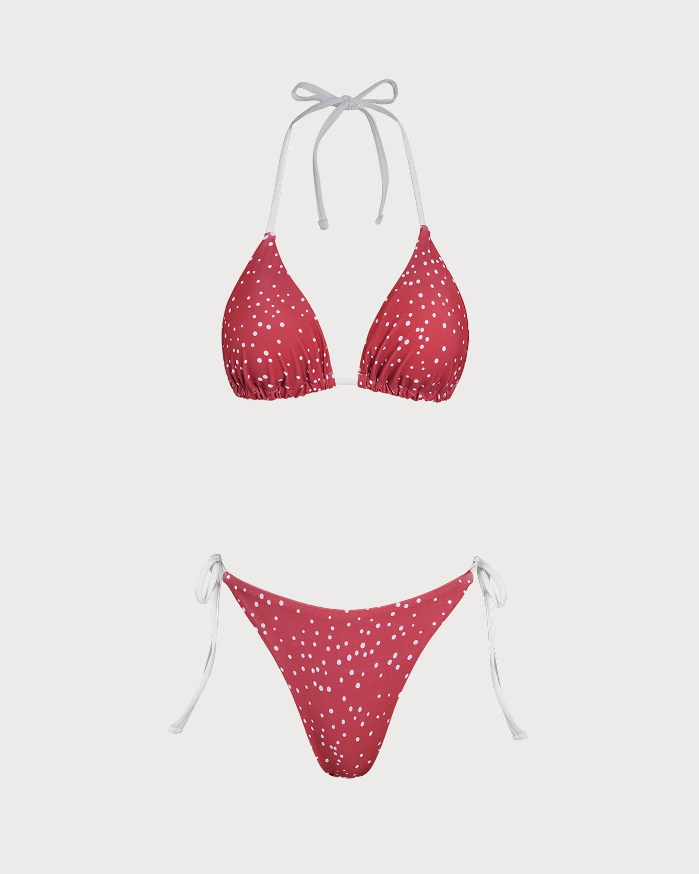Kırmızı Puantiyeli Bikini Takımı