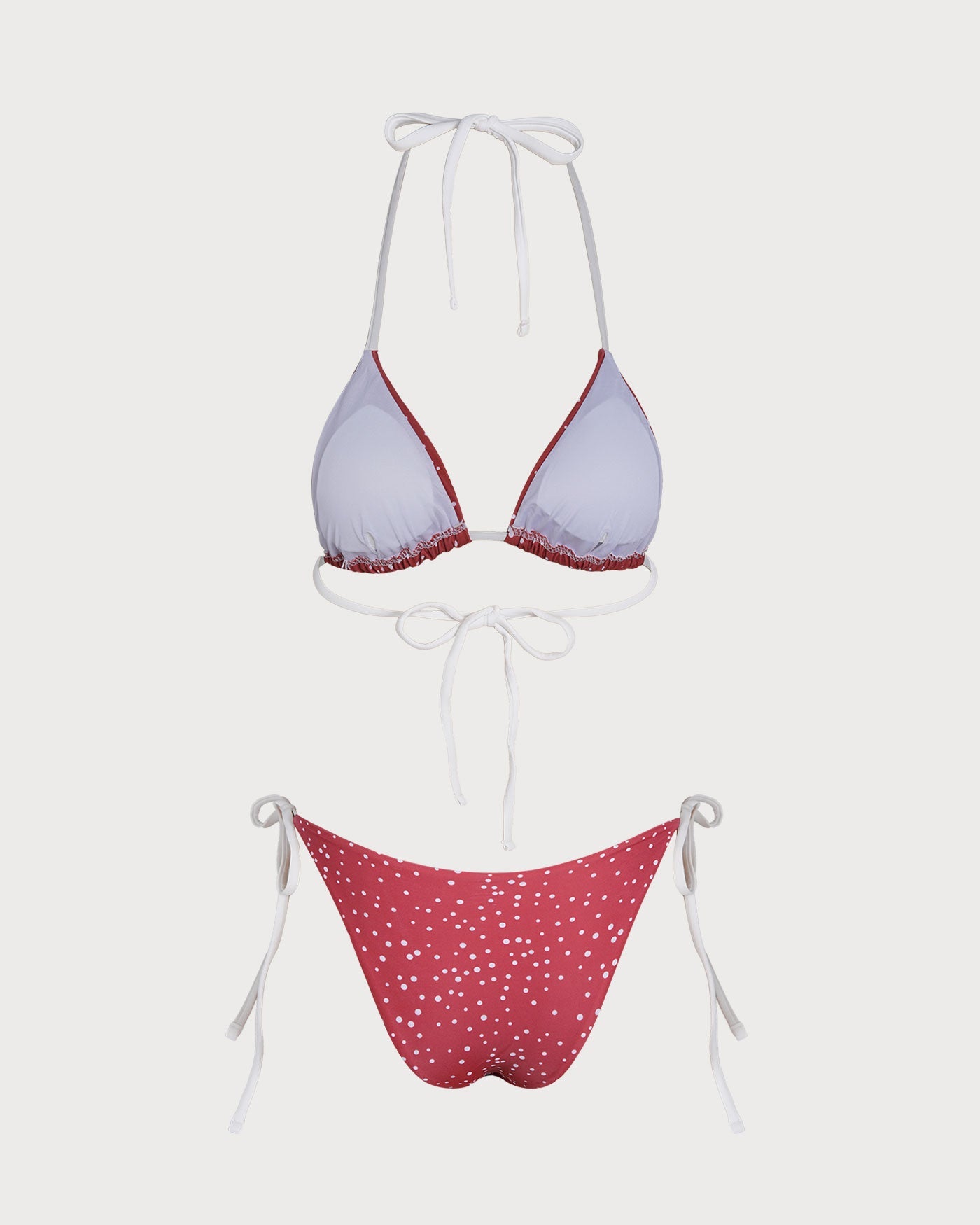 Kırmızı Puantiyeli Bikini Takımı