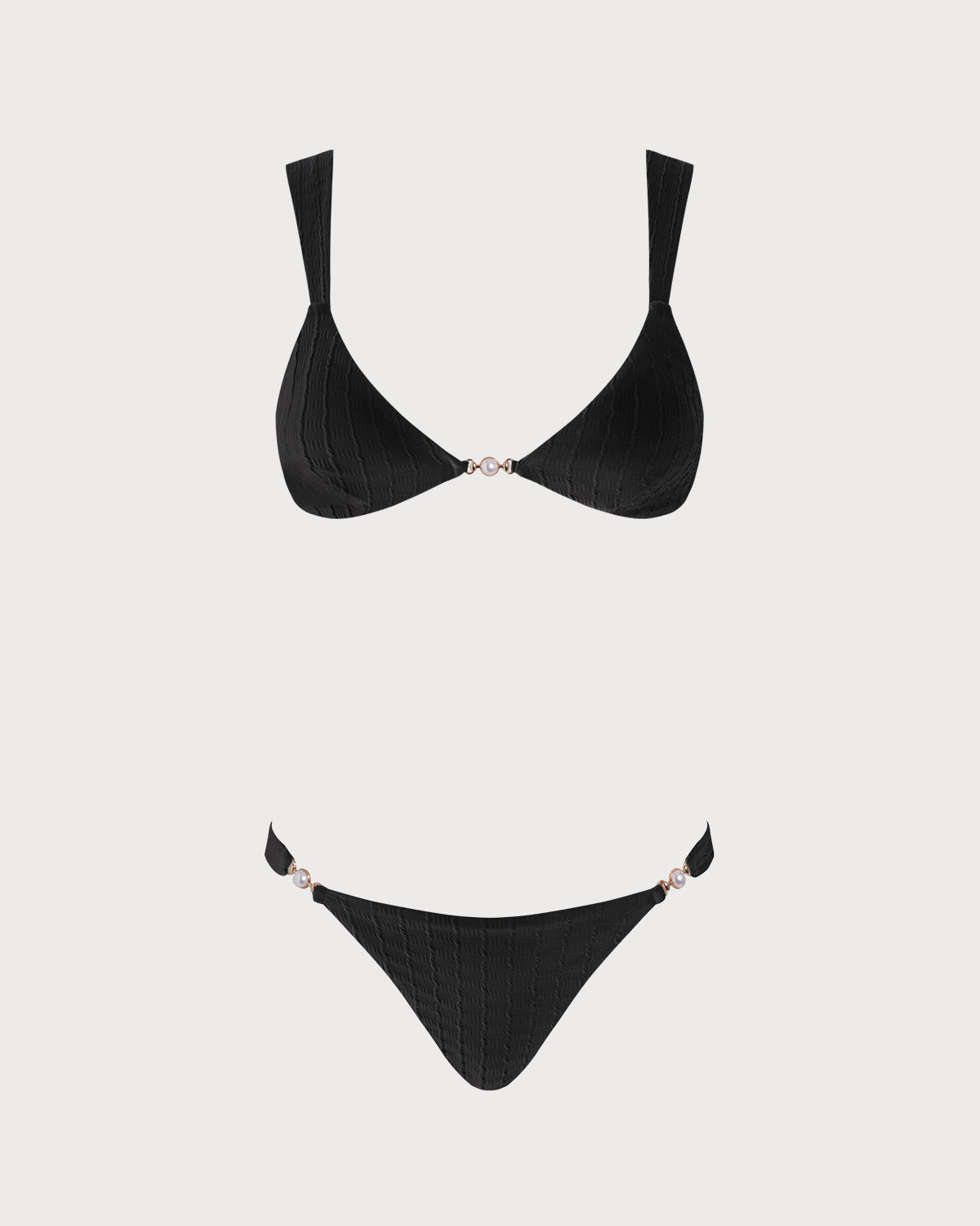 Siyah V Yaka Bralet Bikini Takımı