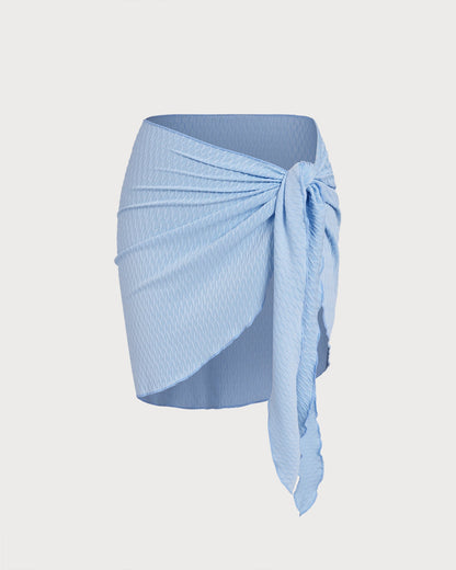 Mavi Büzgü Bağlamalı Plaj Örtüsü