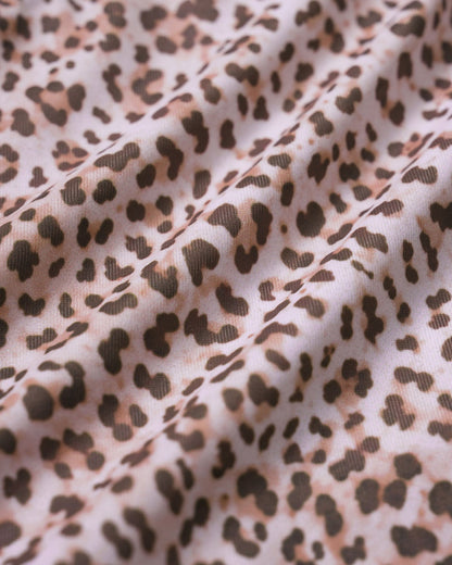 Leopar Desenli Desenli Boyundan Bağlamalı Bikini Takımı
