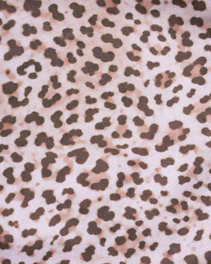 Leopar Desenli Desenli Boyundan Bağlamalı Bikini Takımı