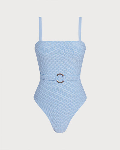 Mavi Halka Detaylı Bandeau Tek Parça Mayo Swimwear