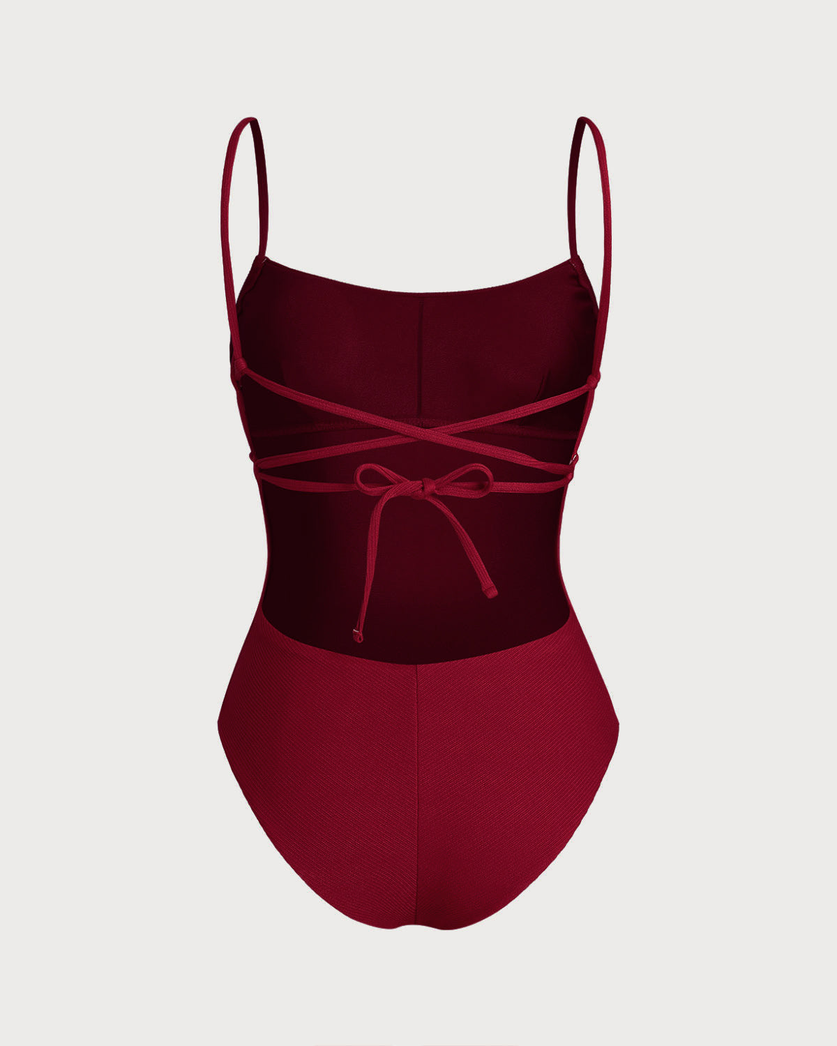 Kırmızı Bralet Çapraz Tek Parça Mayo Swimwear