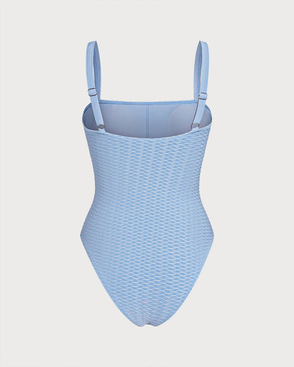 Mavi Halka Detaylı Bandeau Tek Parça Mayo Swimwear