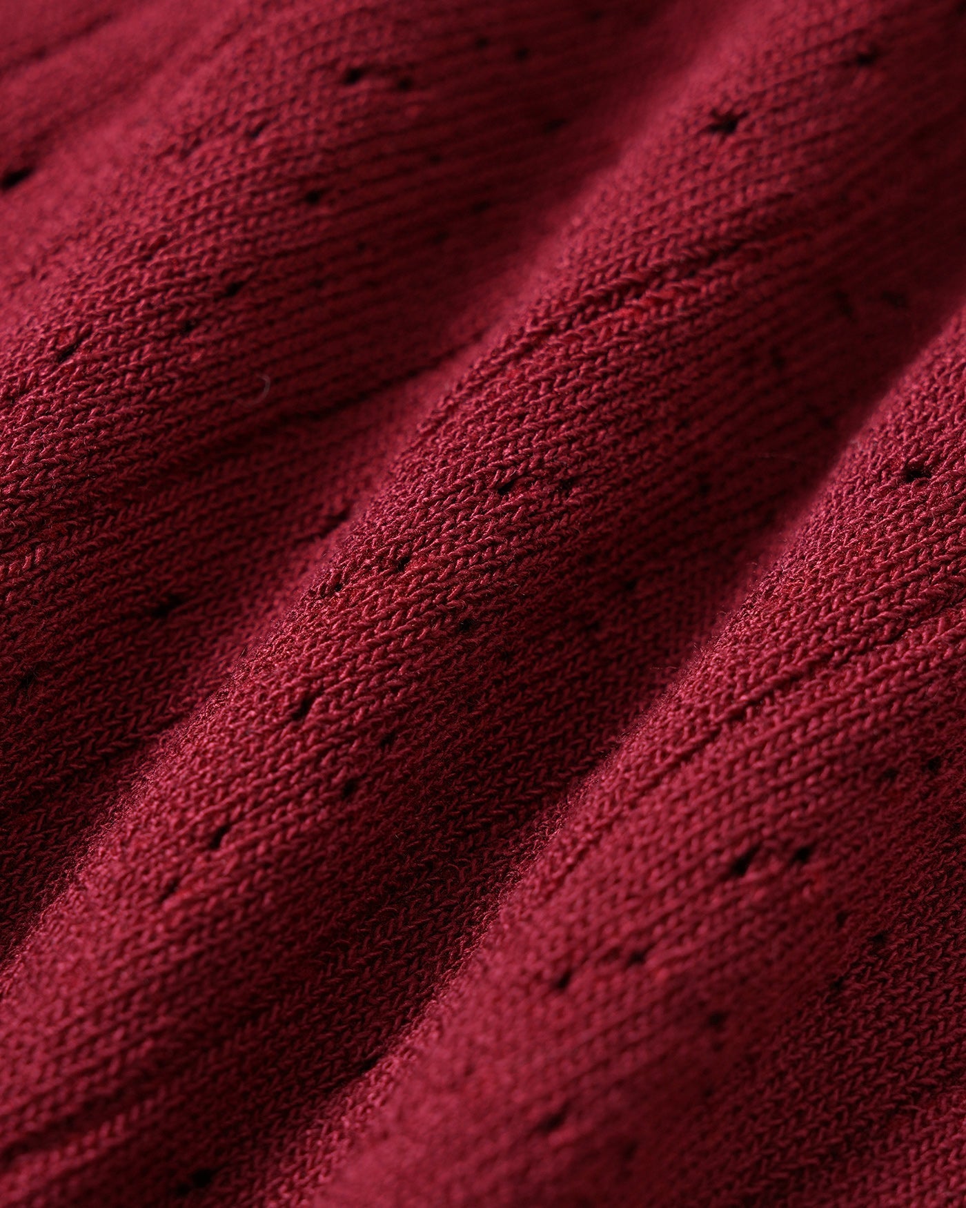 Bordo Scalloped Viskon Triko Elbise