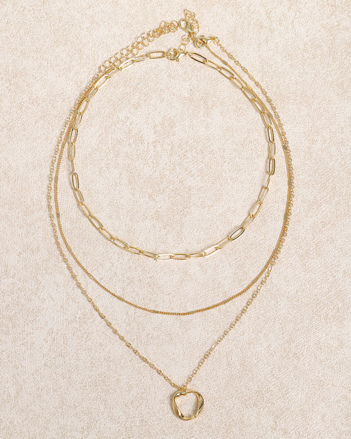 Altın Three-Layer Kolye