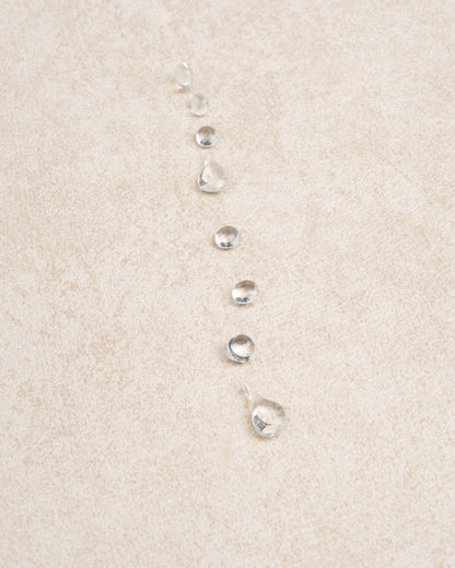 Beyaz Clear Crystal Dewdrop Kolye