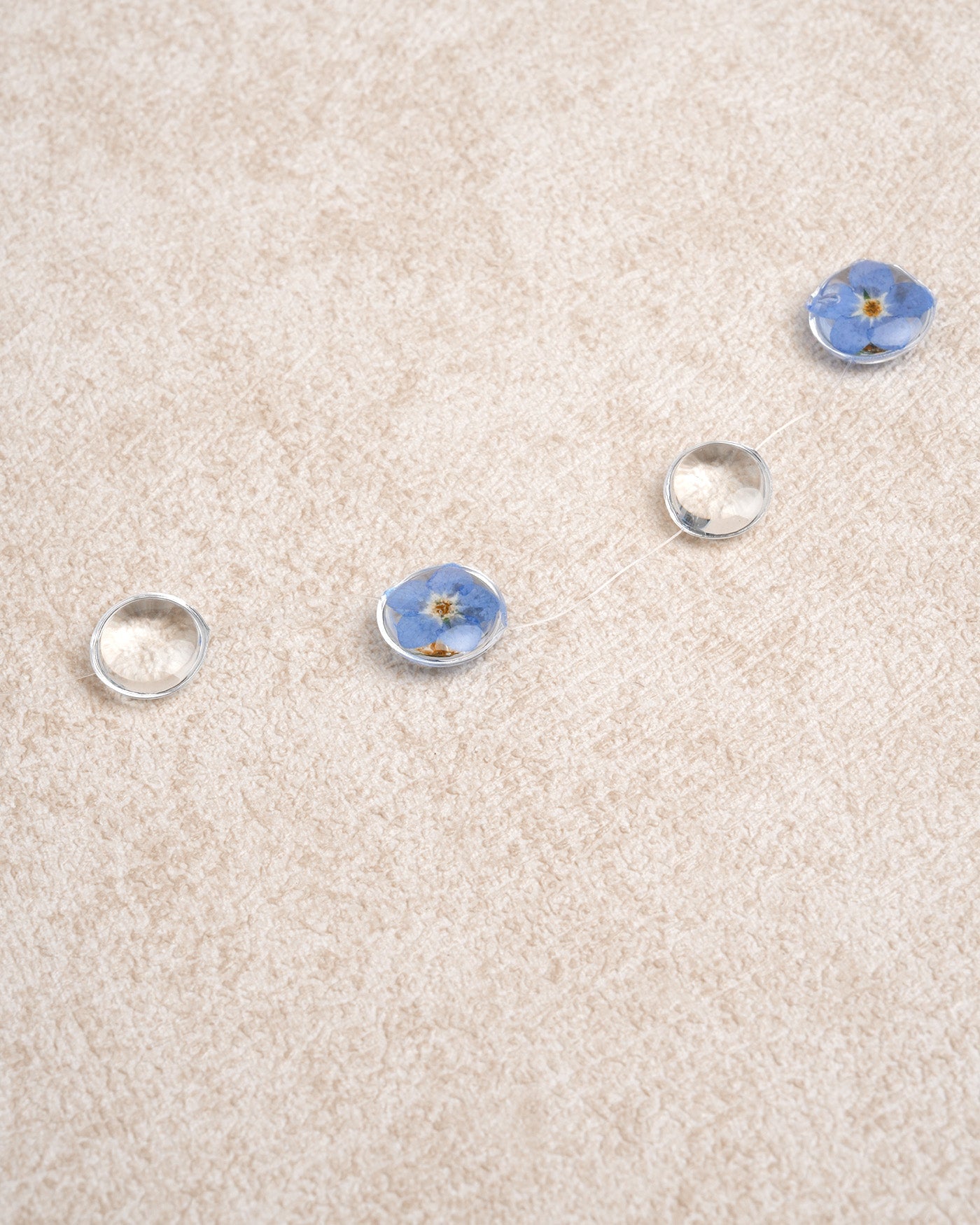 Mavi Transparent Dewdrop Kolye