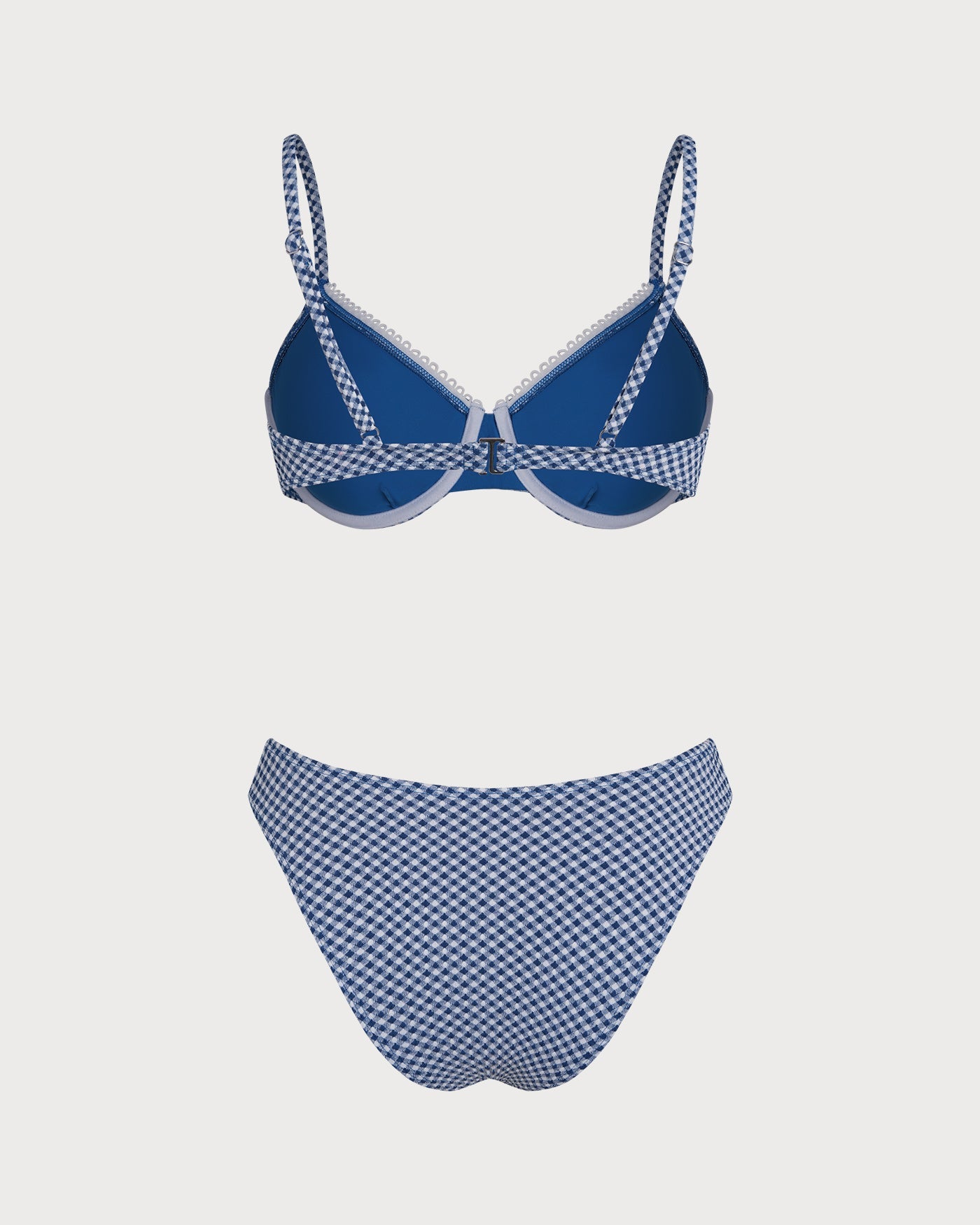 Mavi Ekoseli Balenli Bikini Takımı