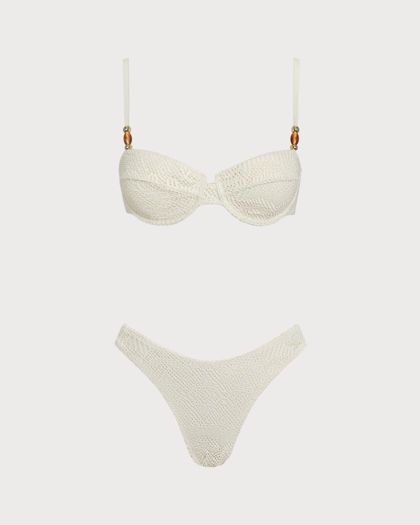 Beyaz Dokulu Balenli Three-Piece Set