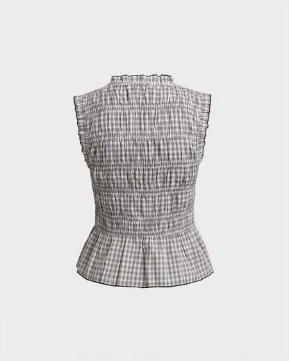 Siyah Ekoseli Bowknot Atlet