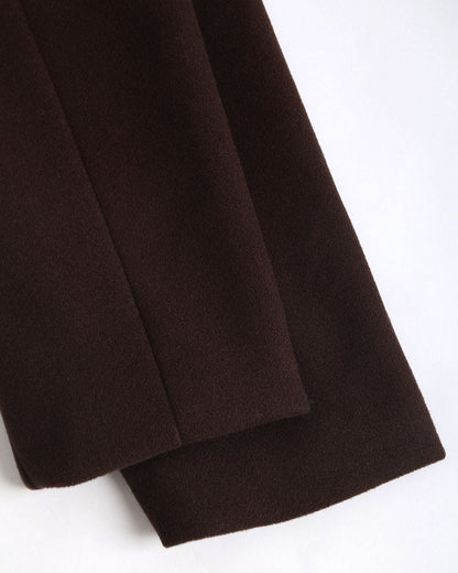 Kahve Belted Shawl Kaban