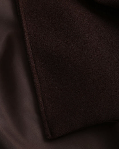 Kahve Belted Shawl Kaban