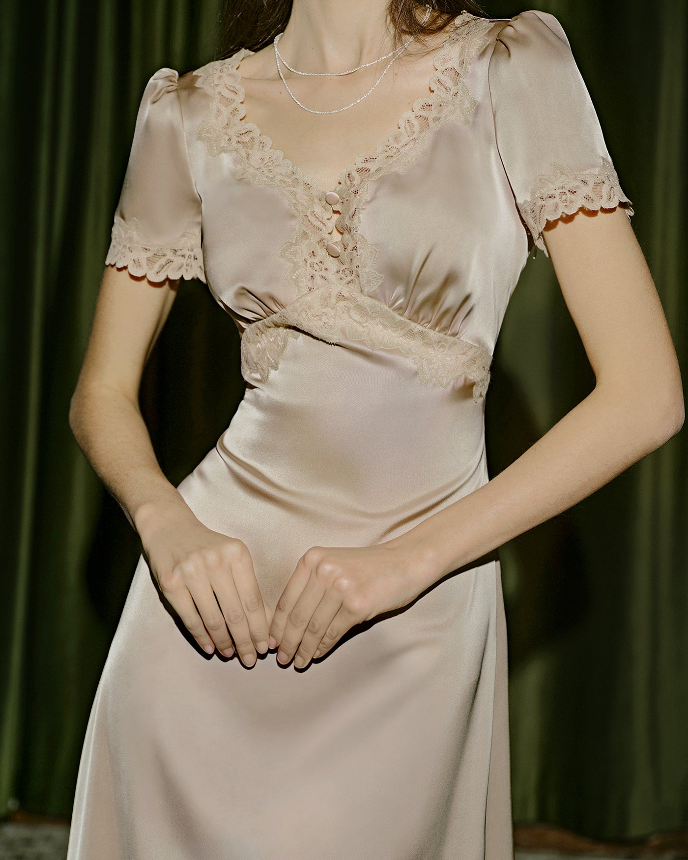 Kayısı Dantelli Tunik Maxi Dresses