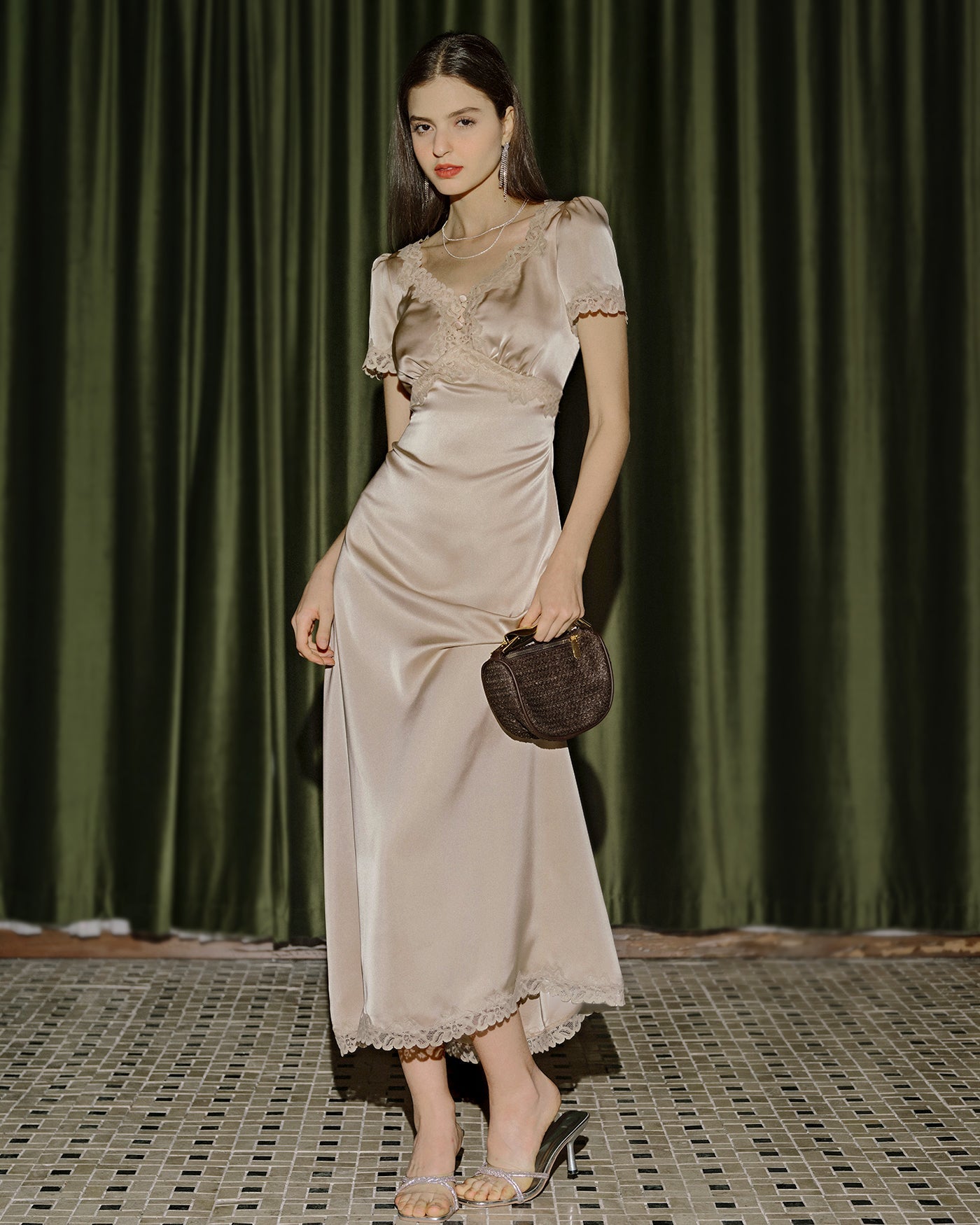 Kayısı Dantelli Tunik Maxi Dresses