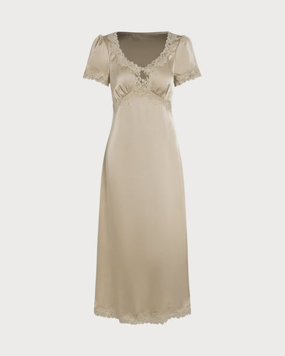 Kayısı Dantelli Tunik Maxi Dresses