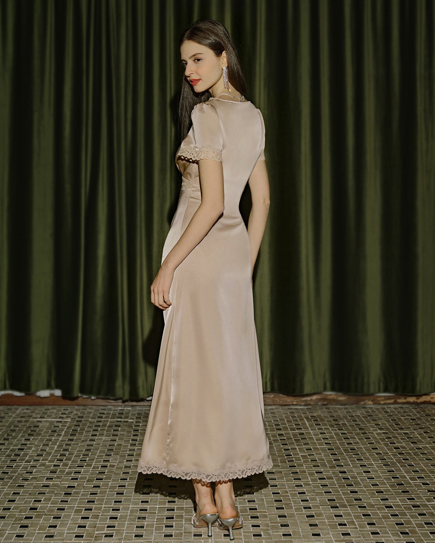 Kayısı Dantelli Tunik Maxi Dresses