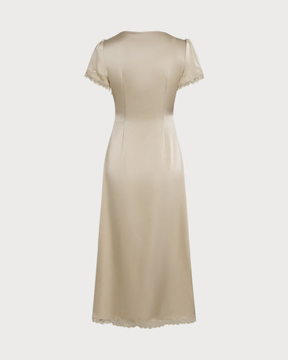 Kayısı Dantelli Tunik Maxi Dresses