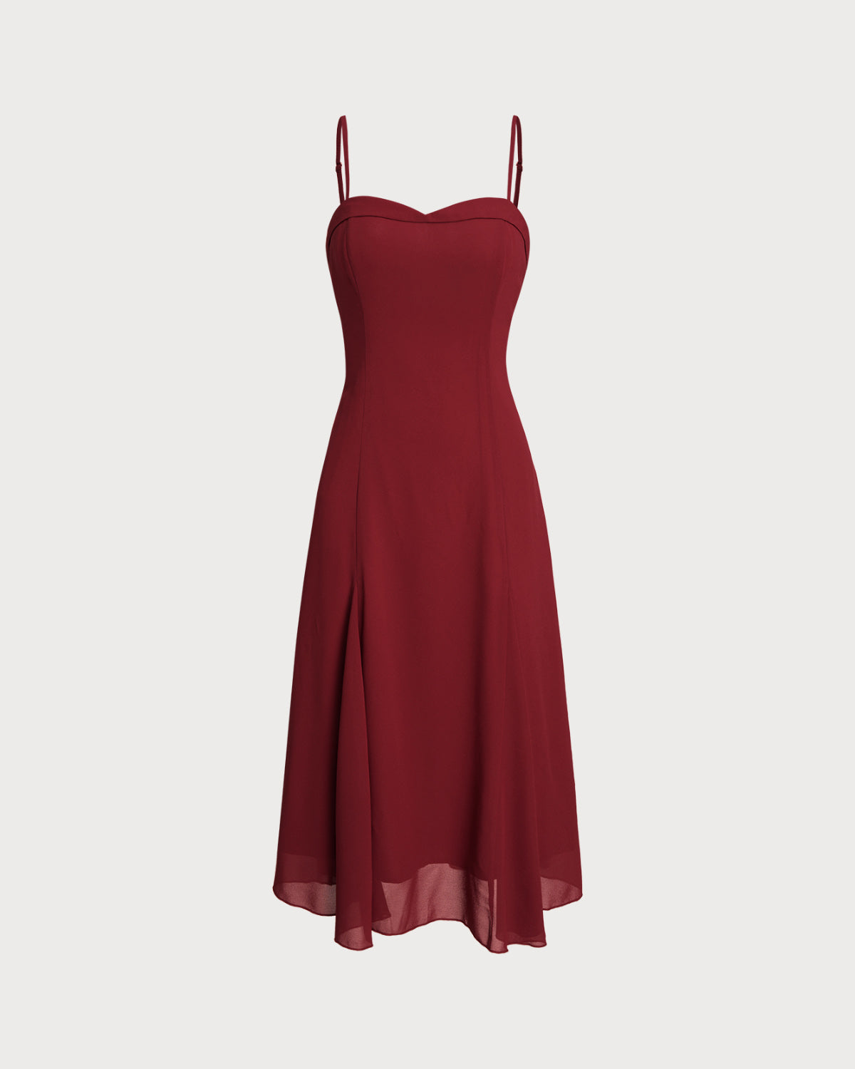 Kırmızı A Kesim Corset Slip Midi Elbise
