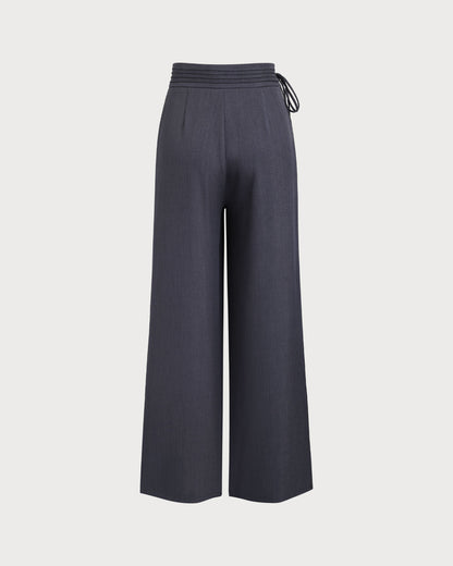 Gri Normal Bel Günlük Düz Paça Pantolon