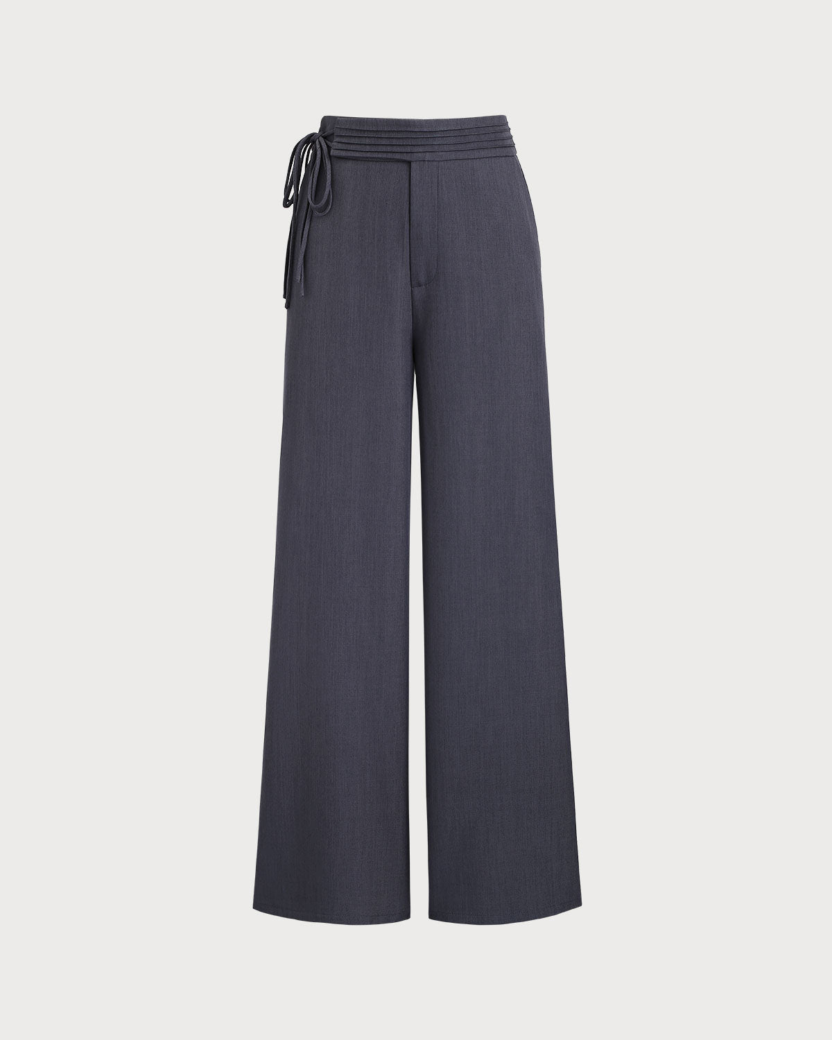 Gri Normal Bel Günlük Düz Paça Pantolon