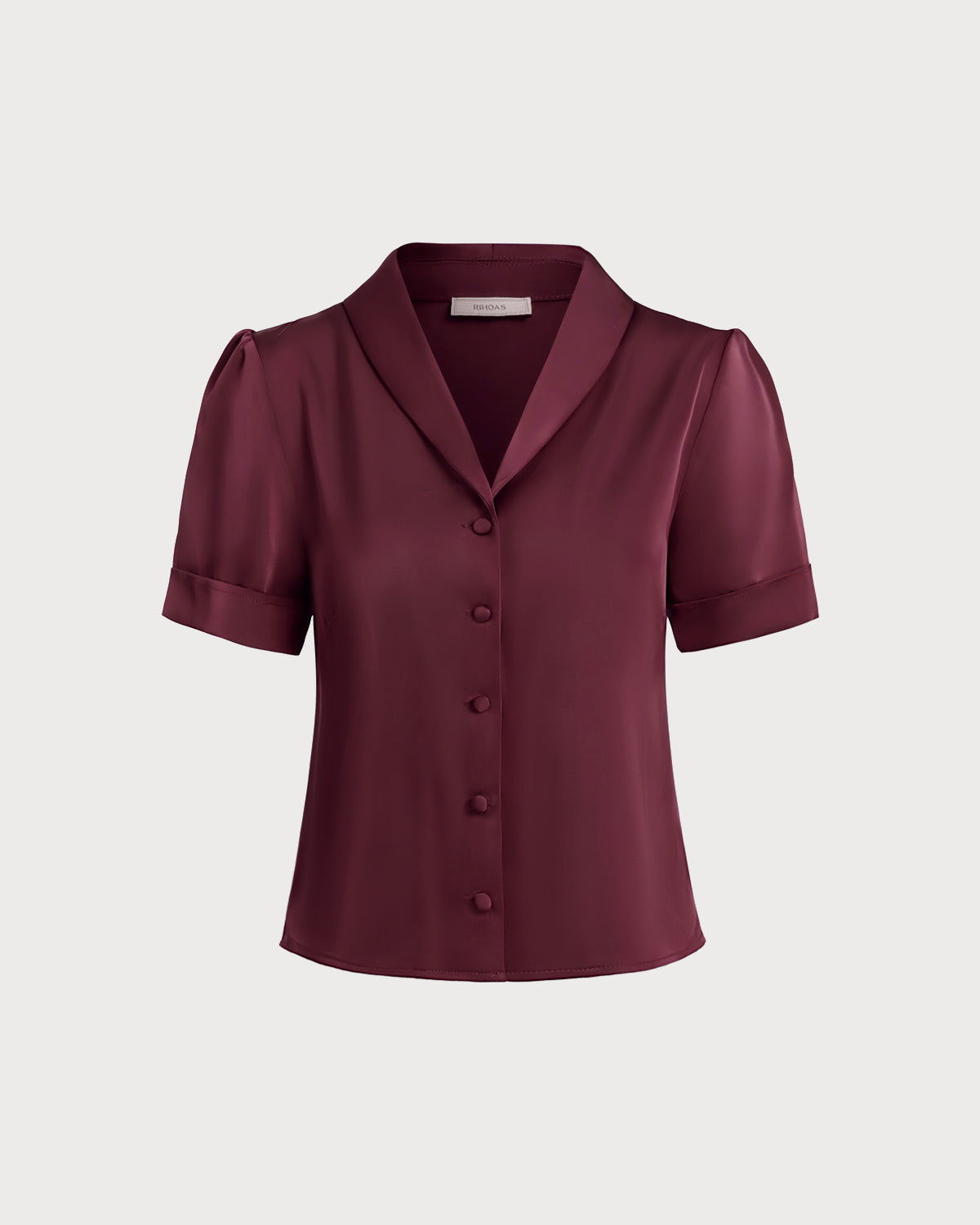 Bordo Saten Bluz