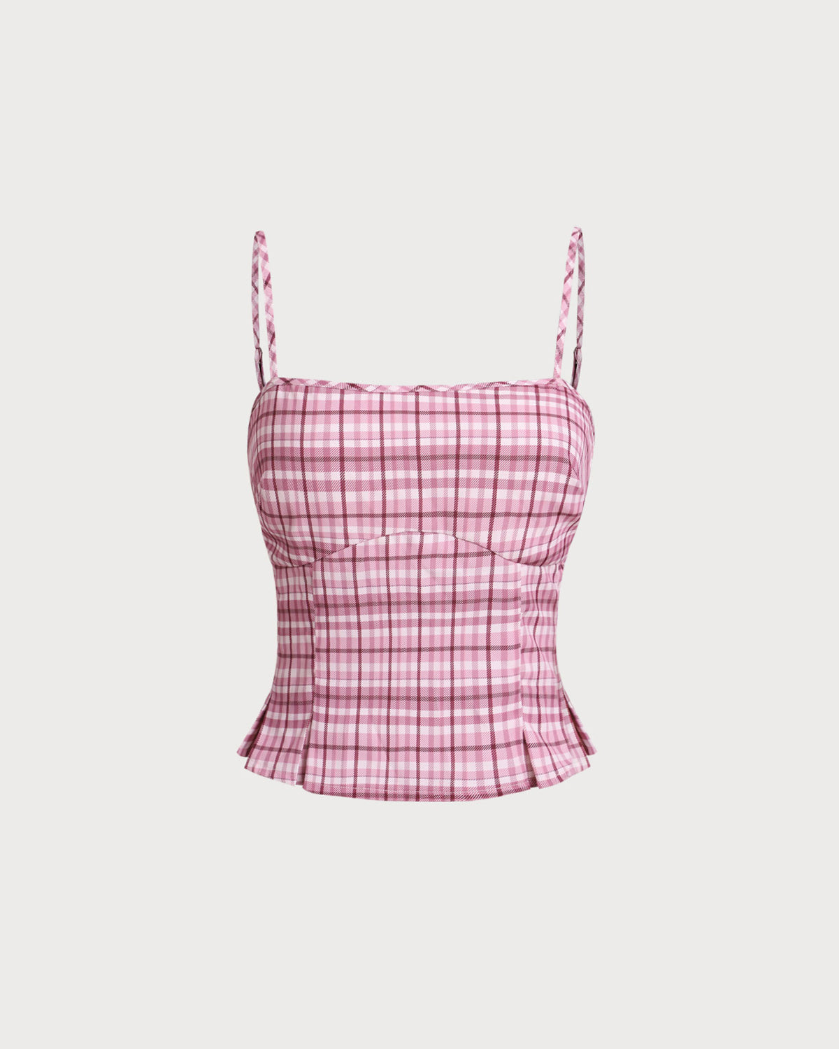 Pembe Ekoseli Cami Üst